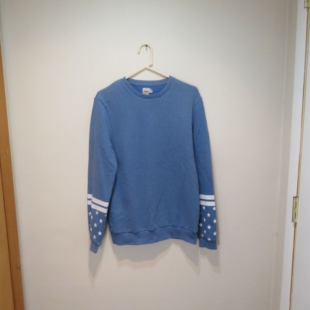 asos Blue Crewneck Sweatshirt Stars Stripes